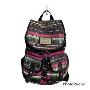 Betsey Johnson Betseyville draw string backpack sarape style sequins